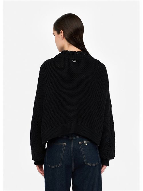Maglia in lana con traforature LIU JO | MF5442MA93O/22222
